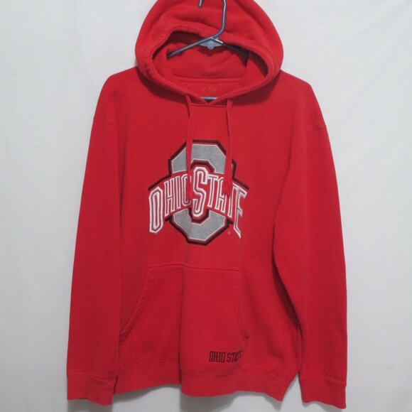 OHIO STATE BUCKEYES PULLOVER HOODIE SWEATSHIRT RED MENS M / WOMENS L - Picture 1 of 8
